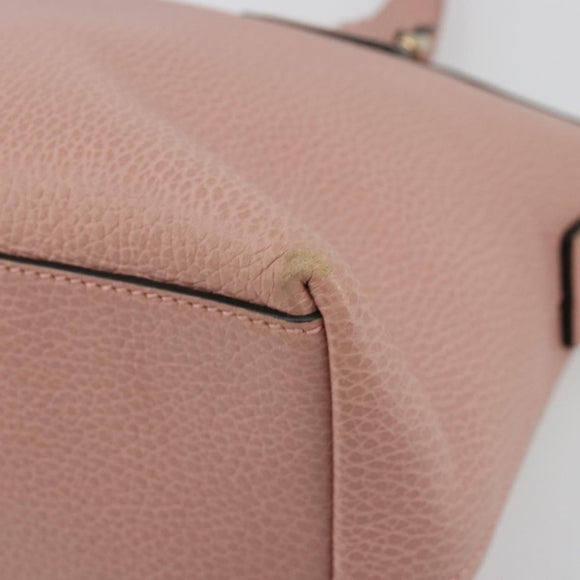 GUCCI Hand Bag Leather 2way Pink Gold 449651 Auth bs35273A
