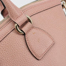 GUCCI Hand Bag Leather 2way Pink Gold 449651 Auth bs35273A-16