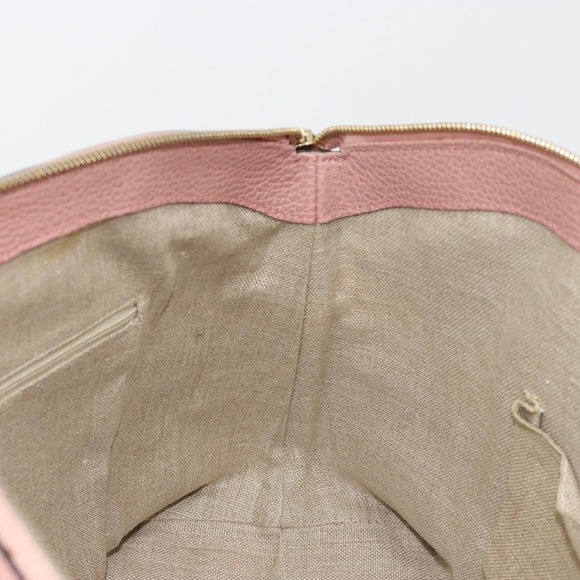 GUCCI Hand Bag Leather 2way Pink Gold 449651 Auth bs35273A