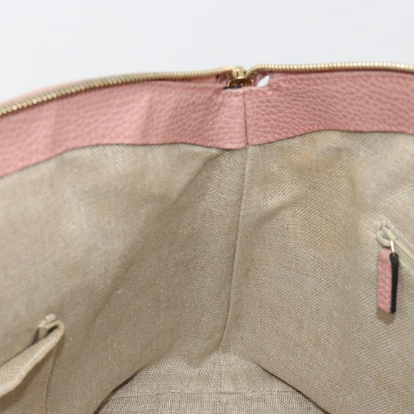 GUCCI Hand Bag Leather 2way Pink Gold 449651 Auth bs35273A