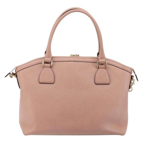 GUCCI Hand Bag Leather 2way Pink Gold 449651 Auth bs35273A