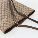 GUCCI GG Canvas Tote Bag Beige Gold 002 1098 1705 Auth bs35275-6