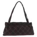 BOTTEGA VENETA Shoulder Bag Cotton Brown Auth bs35278-1