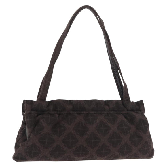 BOTTEGA VENETA Shoulder Bag Cotton Brown Auth bs35278