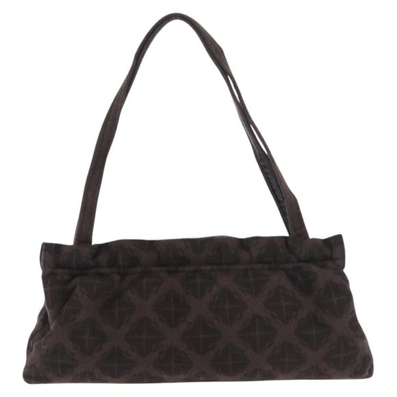 BOTTEGA VENETA Shoulder Bag Cotton Brown Auth bs35278