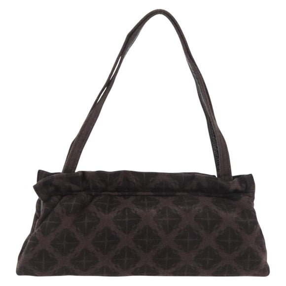 BOTTEGA VENETA Shoulder Bag Cotton Brown Auth bs35278