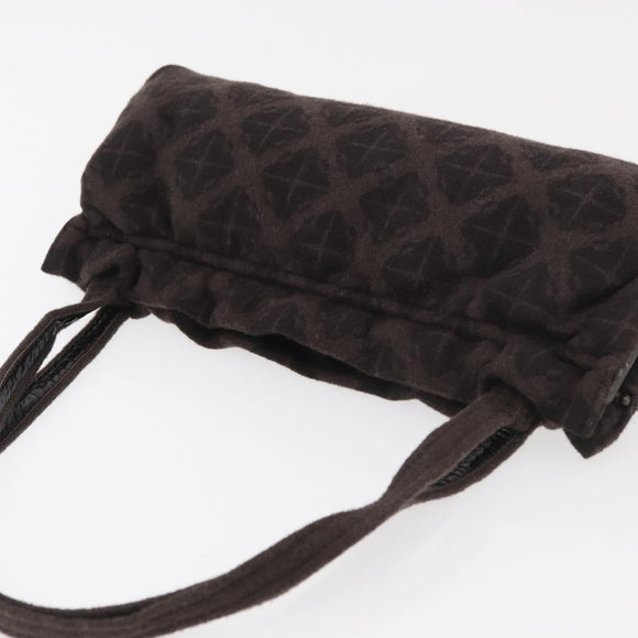 BOTTEGA VENETA Shoulder Bag Cotton Brown Auth bs35278