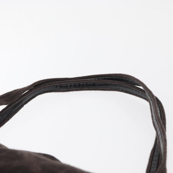BOTTEGA VENETA Shoulder Bag Cotton Brown Auth bs35278