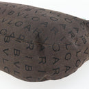 BVLGARI Logo Mania Shoulder Bag Canvas Brown Gold Auth bs35281-15