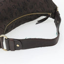 BVLGARI Logo Mania Shoulder Bag Canvas Brown Gold Auth bs35281-7