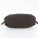 BVLGARI Logo Mania Shoulder Bag Canvas Brown Gold Auth bs35281-5