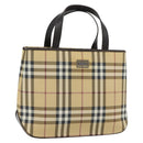 BURBERRY Nova Check Handtasche PVC Beige Auth bs35282-1