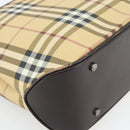 BURBERRY Nova Check Handtasche PVC Beige Auth bs35282-11