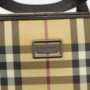 BURBERRY Nova Check Handtasche PVC Beige Auth bs35282-14