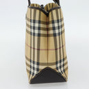 BURBERRY Nova Check Handtasche PVC Beige Auth bs35282-5