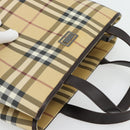 BURBERRY Nova Check Handtasche PVC Beige Auth bs35282-6