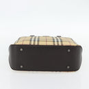 BURBERRY Nova Check Handtasche PVC Beige Auth bs35282-9