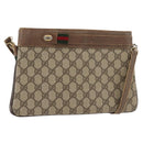 GUCCI GG Supreme Web Sherry Line Tasche PVC Beige Gold 904 02 035 Auth bs35284-1