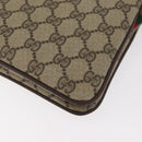 GUCCI GG Supreme Web Sherry Line Tasche PVC Beige Gold 904 02 035 Auth bs35284-17