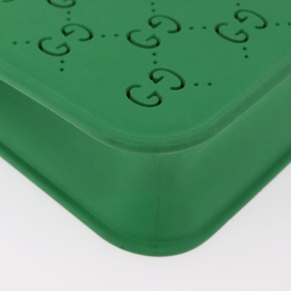 GUCCI GG Children's Tote Bag Rubber Green 679365 Auth bs35286A