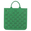GUCCI GG Children's Tote Bag Rubber Green 679365 Auth bs35286A-2