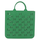 GUCCI GG Children's Tote Bag Rubber Green 679365 Auth bs35286A-3