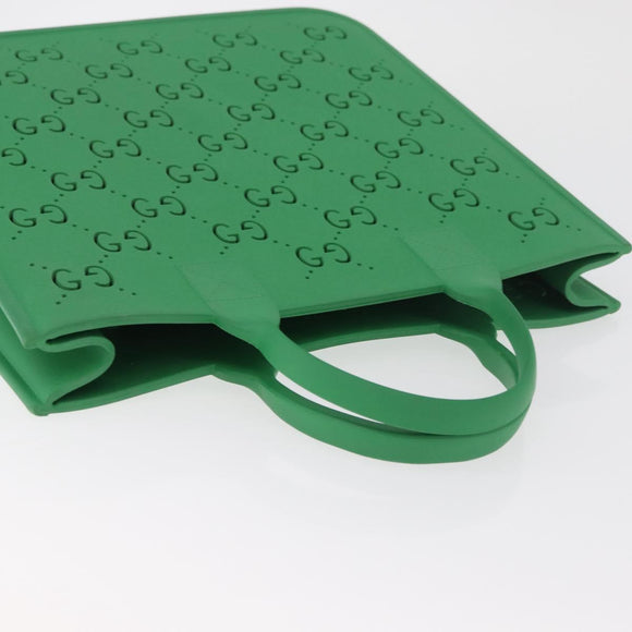 GUCCI GG Children's Tote Bag Rubber Green 679365 Auth bs35286A