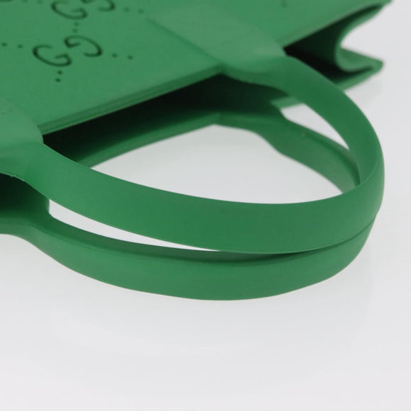 GUCCI GG Children's Tote Bag Rubber Green 679365 Auth bs35286A