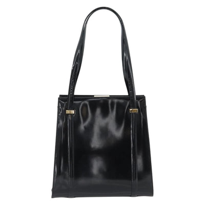 GUCCI Tote Bag Patent leather Black Gold 001 781 1735 Auth bs35287 - 0