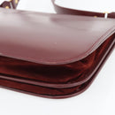 CARTIER Must Line Shoulder Bag Leather Bordeaux Gold Auth bs35291-10