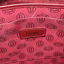 CARTIER Must Line Shoulder Bag Leather Bordeaux Gold Auth bs35291-15