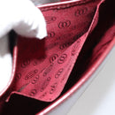 CARTIER Must Line Shoulder Bag Leather Bordeaux Gold Auth bs35291-19