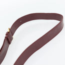 CARTIER Must Line Shoulder Bag Leather Bordeaux Gold Auth bs35291-8