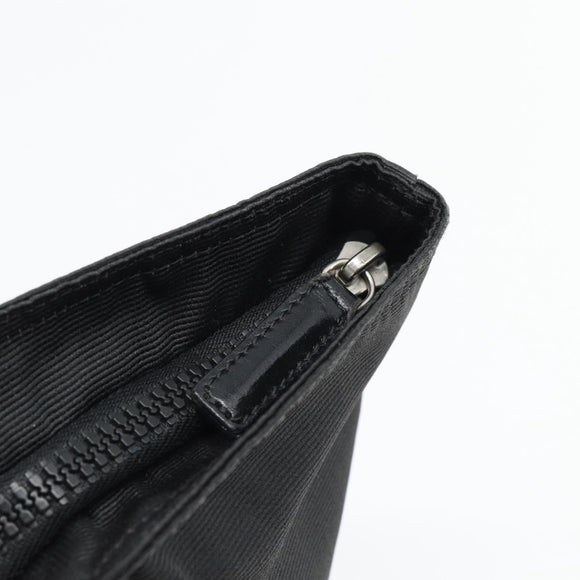 FENDI Handtas Nylon Zwart Zilver Auth bs35293