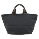 FENDI Handtas Nylon Zwart Zilver Auth bs35293-3