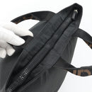 FENDI Handtas Nylon Zwart Zilver Auth bs35293-6
