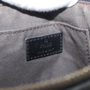 FENDI Zucchino Canvas Chain Shoulder Bag Black Gold Auth bs35294A-19