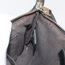 FENDI Zucchino Canvas Chain Shoulder Bag Black Gold Auth bs35294A-20