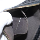 FENDI Zucchino Canvas Chain Shoulder Bag Black Gold Auth bs35294A-22