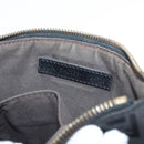 FENDI Zucchino Canvas Chain Shoulder Bag Black Gold Auth bs35294A-12
