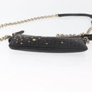 FENDI Zucchino Canvas Chain Shoulder Bag Black Gold Auth bs35294A-5