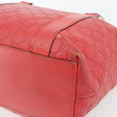 GUCCI GG Canvas Guccissima bamboo Hand Bag Leather Red Gold 339548 Auth bs35296-15