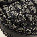Christian Dior Trotter Canvas Umhängetasche Schwarz Silber Auth bs35297SAV-11