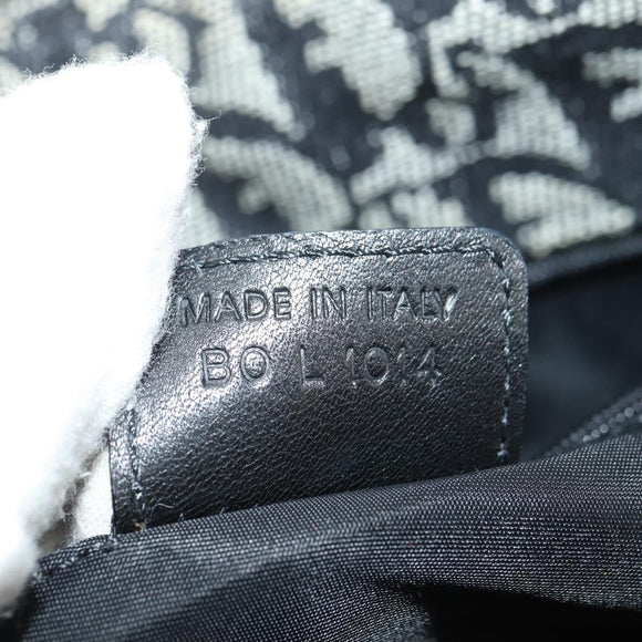 Christian Dior Trotter Canvas Umhängetasche Schwarz Silber Auth bs35297SAV