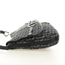 Christian Dior Trotter Canvas Umhängetasche Schwarz Silber Auth bs35297SAV-4