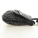 Christian Dior Trotter Canvas Umhängetasche Schwarz Silber Auth bs35297SAV-5