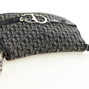 Christian Dior Trotter Canvas Umhängetasche Schwarz Silber Auth bs35297SAV-6
