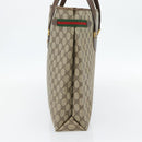 GUCCI GG Supreme Web Sherry Line Tote Bag PVC Beige Red 39 02 091 Auth bs35298-5