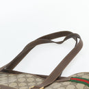 GUCCI GG Supreme Web Sherry Line Tote Bag PVC Beige Red 39 02 091 Auth bs35298-8