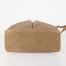 GUCCI Bamboo Hand Bag Leather 2way Beige Gold Auth bs35299-5